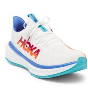 Hoka Carbon X 3 Running Shoe in White /Flame | Discontinued